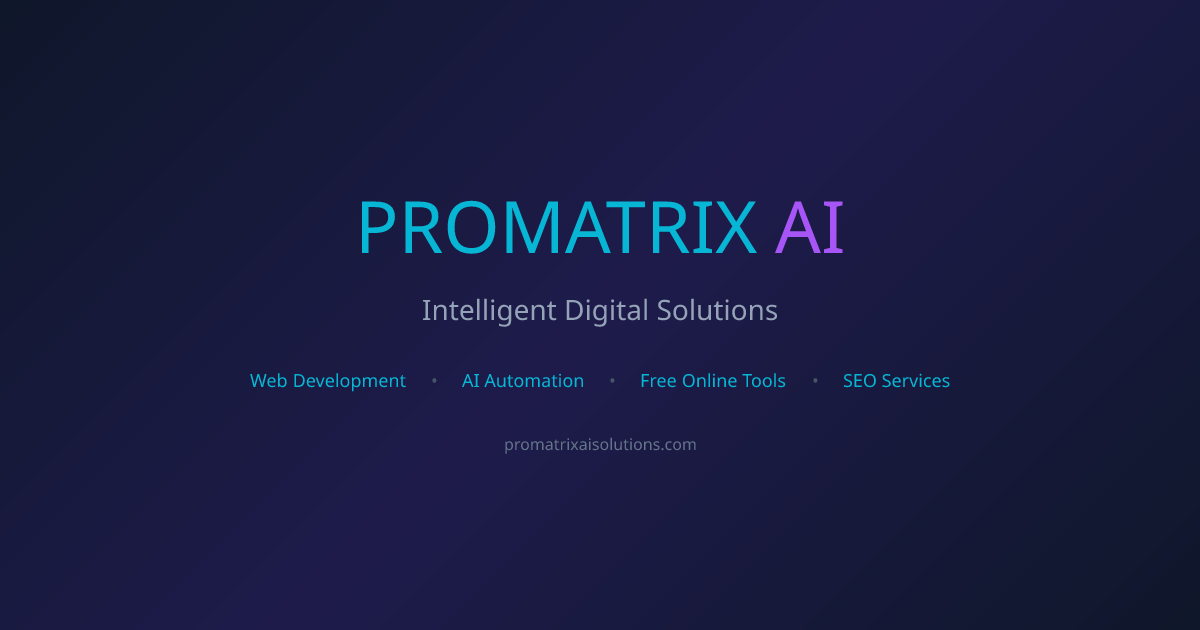 PROMATRIX AI - Intelligent Digital Solutions